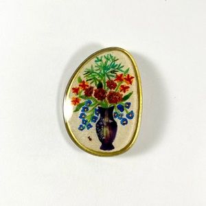 Vintage floral brooch pin